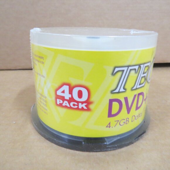 TEON DVD+R RW 8X 4.7GB Data/ 120min Video 40 Pack Recordable Media NEW Sealed - Picture 5 of 5